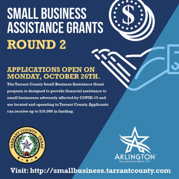 Up To 10,000 Available For Small Businesses Through The Tarrant County Small Business