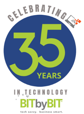 Bit by Bit 35 years logo